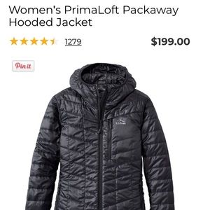 L.L. Bean Black Primaloft Jacket, 2x